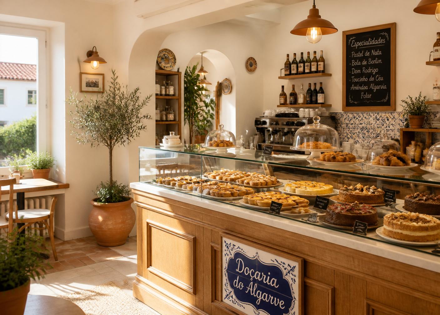 Interior da Pastelaria Charlotte em Almancil